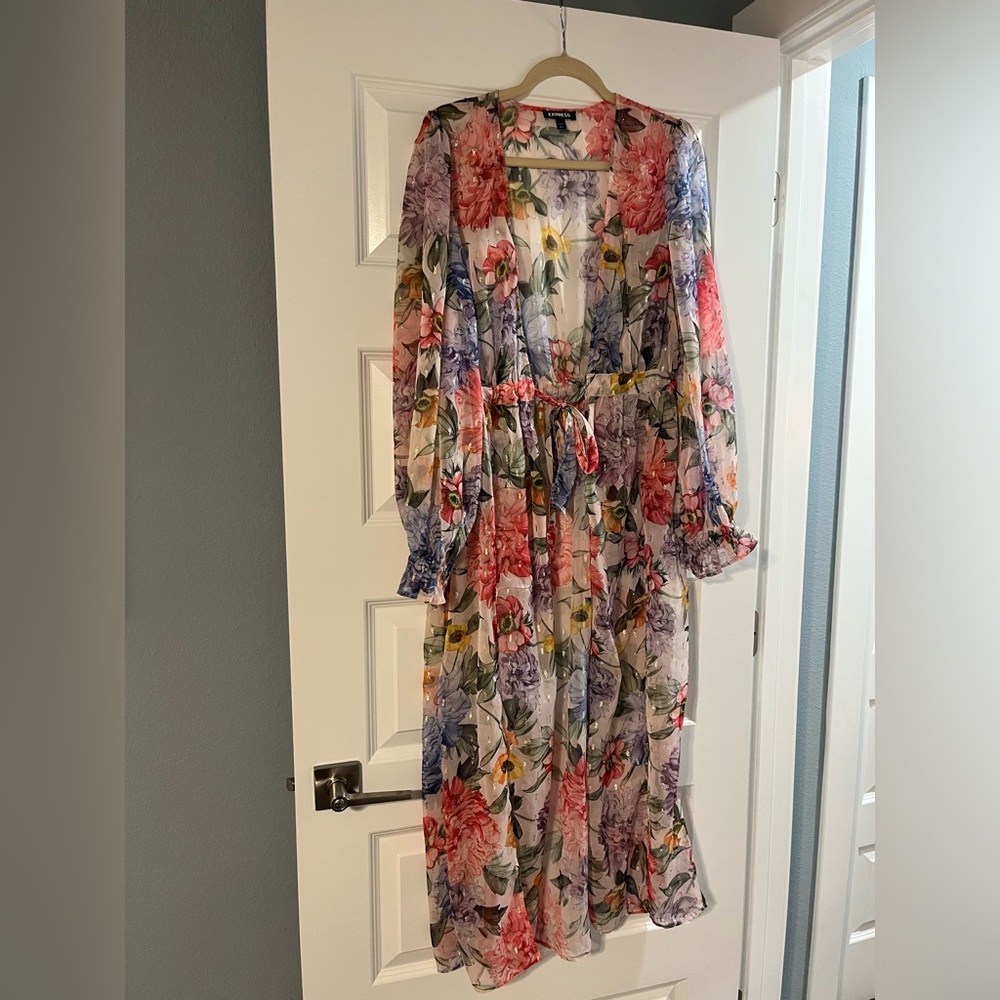 Floral Long Sleeve Maxi Dress